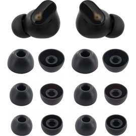 ALXCD Eartips Compatible with Studio Buds + Earbuds, S/M/L 3 Sizes 6 Pairs Soft Silicone Earbuds Tips Ear Tips Replacement, Compatible with Studio Buds + 6 Pairs Black