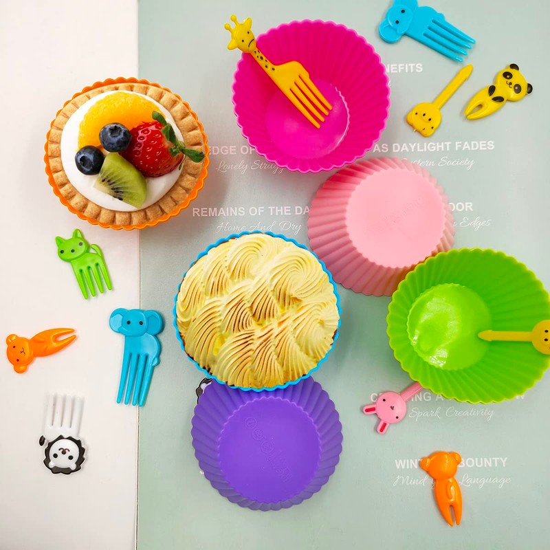lyfLux Creative Bento Box Kit: 52-Piece Reusable Silicone Cups &