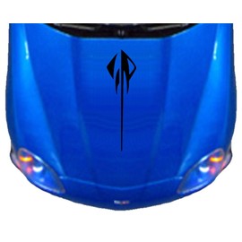 Stingray Hood Vinyl Graphic Decal Racing Stripes 24" (Fits Chevy Corvette C6 Stingray) - Green