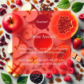 „Deine Auszeit“ – Entspann Dich Tee | Wohlfühlmomente & Selbstfürsorge | Tee für Dich | Früchtetee Entspannung mit Apfel, Papaya & Himbeeren - 70 g