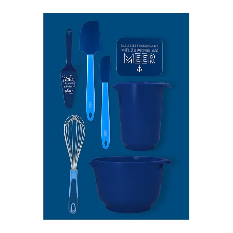 Birkmann 709041 Mixing and Serving Bowl, Dark Blue, 1 Litre