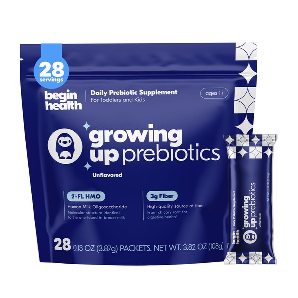 Begin Health Growing Up Prebiotics for Kids 28-Packs | Prebiotic