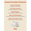 Sweese Porcelain Espresso Cups Set, 4 oz Stackable Cups with