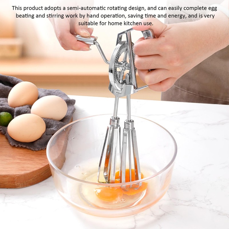 EHDWXVZM 2 Whisks, Hand Mixer, Rotary Mixer, Semi-Automatic Mixer, Kitchen