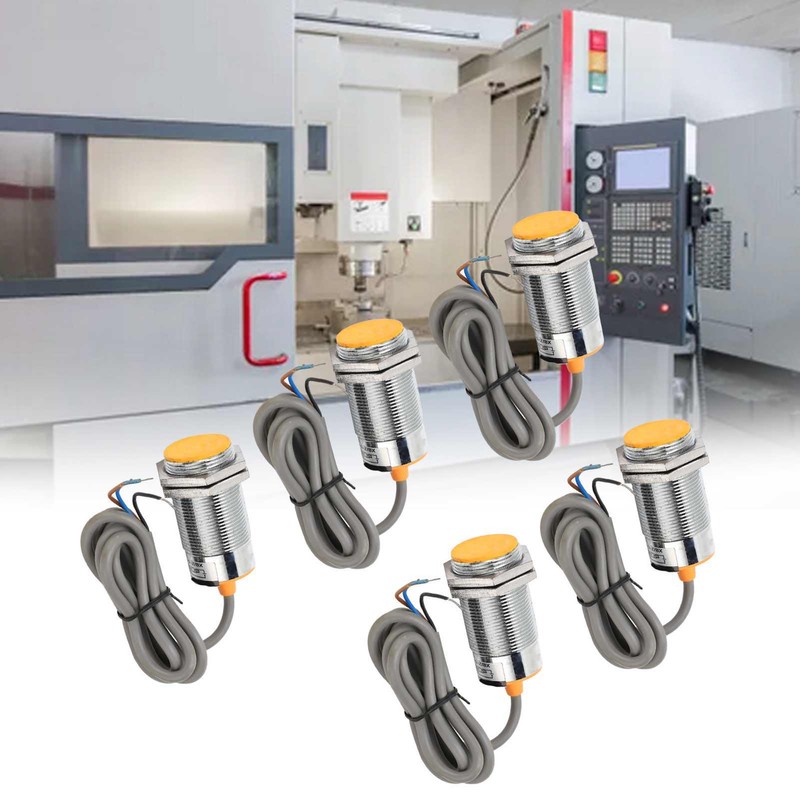 5Pcs Metal Inductive Switch Proximity Limit Sensor NPN 3‑Wire Normally