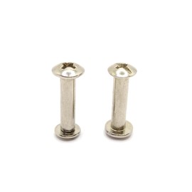 Screw Post Fit for 1/8 inch(4mm) Hole Dia, Male M3x5mm Female 16mm Binding Bolts for Leather Wood Furniture, Carbon Steel Nickel Plating 10 Sets