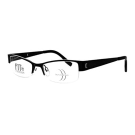 DEA Eyewear Extended Fit & Fashion For Women | Frames only, RX Ready, Anzio Black 128mm (5.04in)