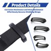 MBAIYO 12Pcs Backpack Webbing Strap Belt, Backpack Strap Clip Plastic