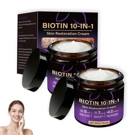 2PCS Biotin 10-in-1 Skin Restoration Cream, Professional Skin Treatment Cream, Deeply Moisturizes for All Skin Types