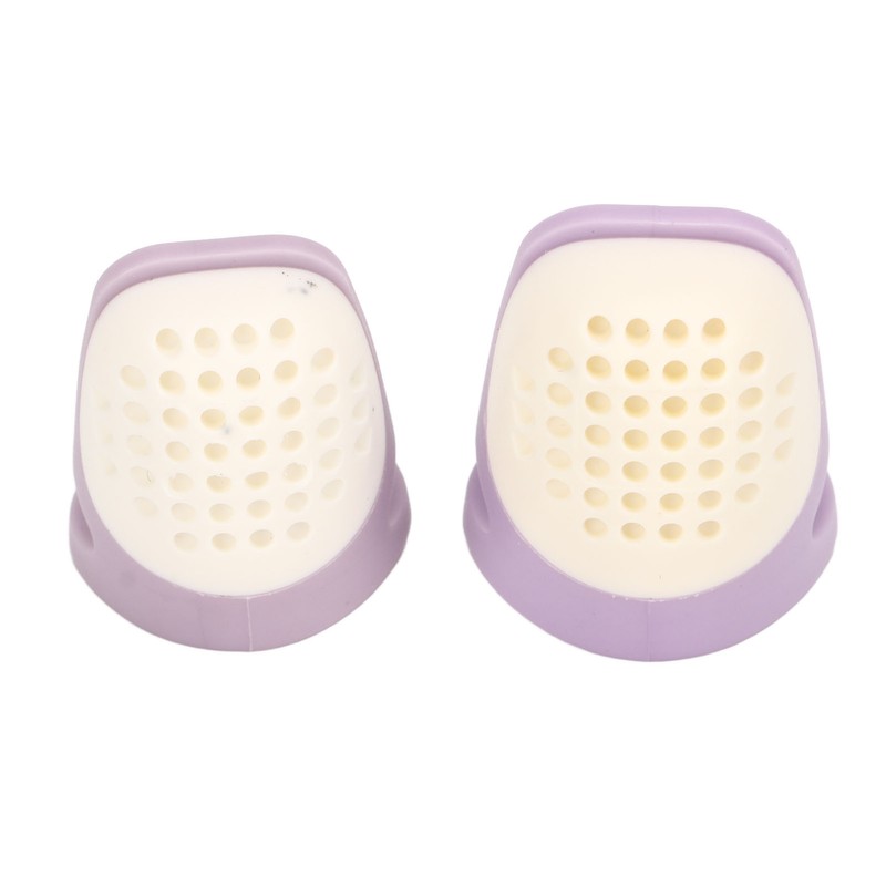 4 Pcs Silicone Thimble Purple Soft Elastic Finger Protector Finger