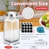 eispap 6Pcs 6oz Glass Spice Jars 304 Stainless steel Lids