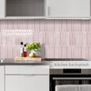 Pink Long Hexagon Tile Peel and Stick Backsplash, 10 Sheets