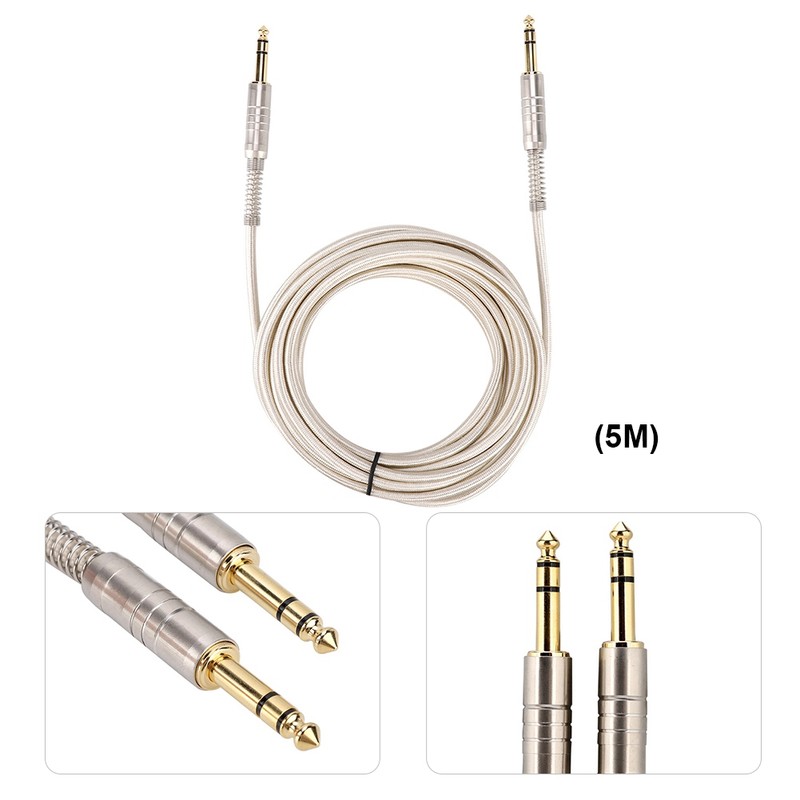 Gold Plated 6.35mm Male to Male Adapter Stereo Extension Audio