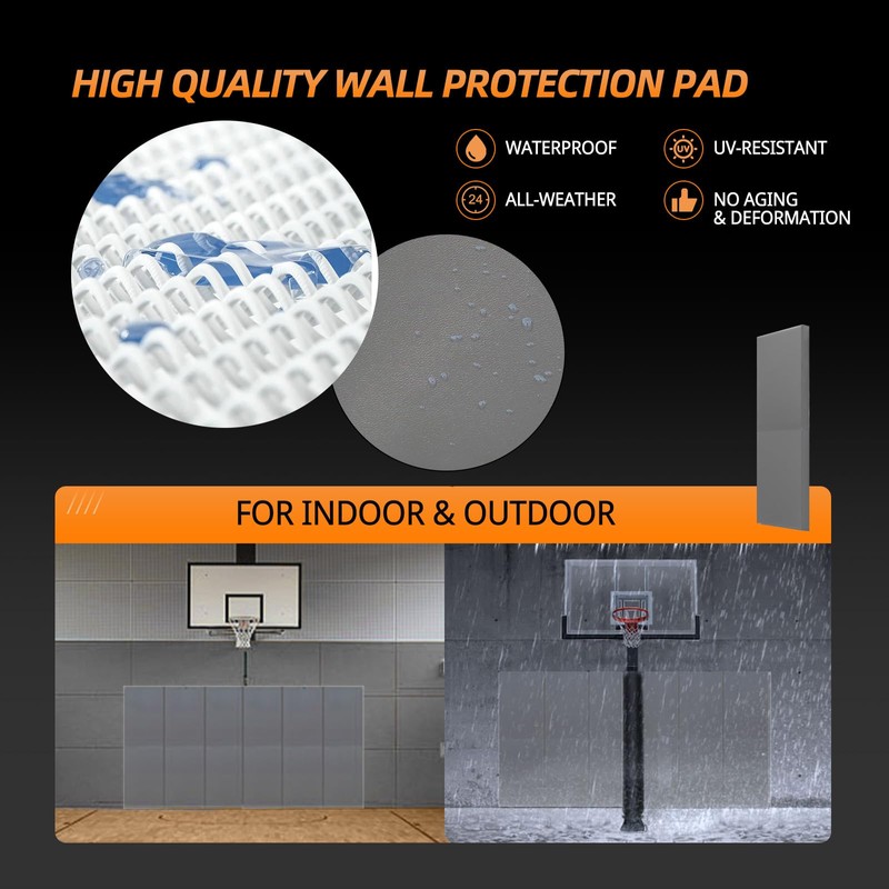 PROGOAL 1 Pack Wall Pads - Sport Protection Padding Gym