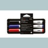 Bi-Office Non Magnetic Eraser with 3 Dry Wipe Markers