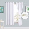 Yakamok Thermal Insulated Curtains Solid Grommet Top Window Curtains for