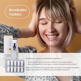 Sodimel Kit Antioxidante Cápsulas + Sérum Facial | 60 cápsulas y sérum 30 g, estrés oxidativo, piel, sueño y vitalidad