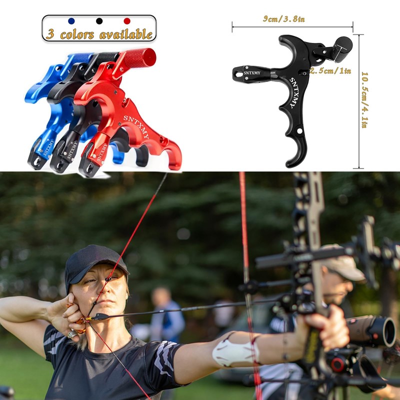 sntxmy Bow Release for Compound Bow 360° Rotatable Thumb Release