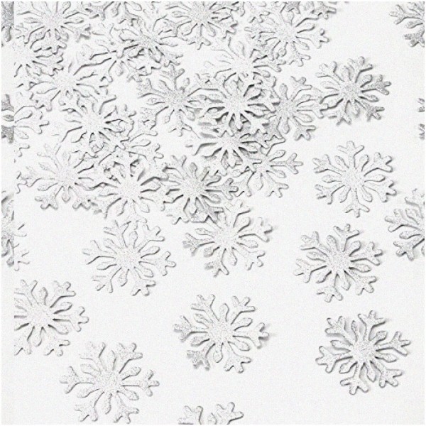 Evermore Frosty Flakes Sparkling Snow Party Kit - 100pcs Silver