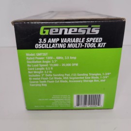 Genesis 3.5 Amp Oscillating Multi-Tool Kit Var-Speed w/ 16-Piece Acces...Corded