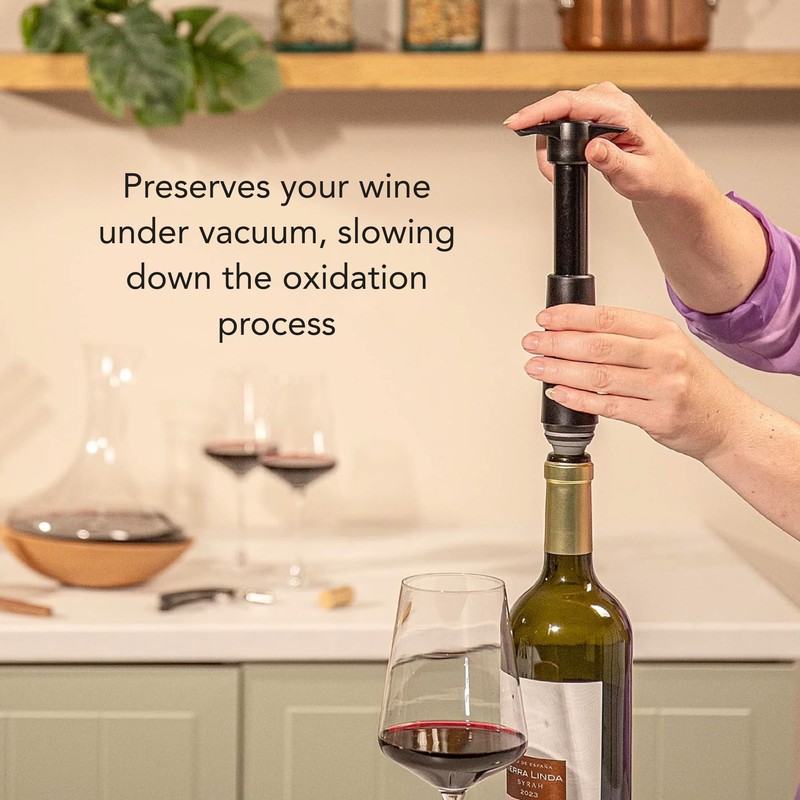 Vacu Vin Original Wine Saver with 1 Vacuum Bottle Stoppers