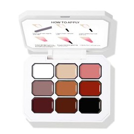 Karroy Sponge Pat Paint Nail Gel, 9 Colors Ombre Nails Gradient Gel Nail Blush Blooming Aura Nails Drawing Stripper Floral Painting Nail Art, No Wipe, UV/LED Curing (9 Colors F)