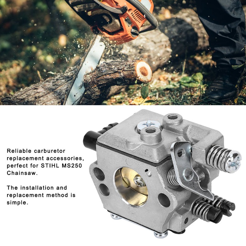 Aluminum Carburetor Carb Replacement Accessory Fit for STIHL MS250 Chainsaw