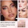 16Color Matte Shimmer Eyeshadow Palette, Natural Nude Dark Brown Champagne