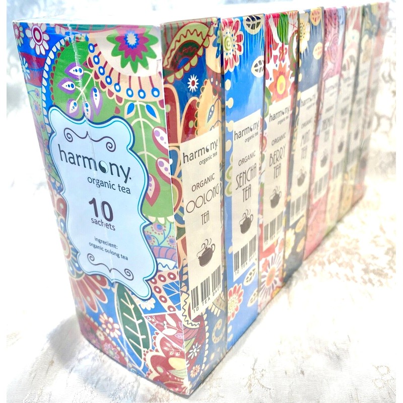 Generic Harmony Organic Tea Library, 80 Bags, 8 Blends, 5.64