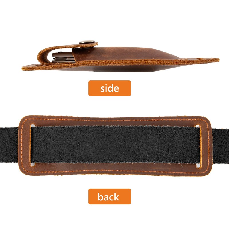 Leather Knife Sheath for Belt，Knife Holster，EDC Pocket Organizer Case Knife