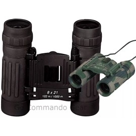 Rothco Camo Or Black Compact Binoculars W/Case - 8 x 21 MM - Rubberized Armored Prism - Black