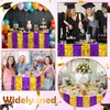 Oudain Graduation Party Decorations, 2 Pack Gongrats Grad Wavy Metallic
