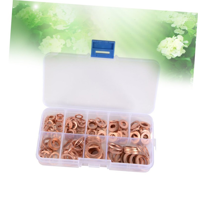 CHILDWEET Seal Cover Flat Washer Kit 200pcs Set Sealing Ring
