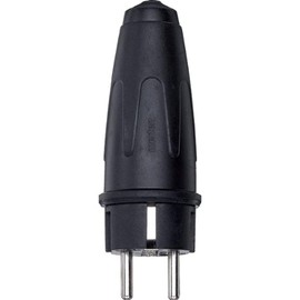Merten 122051 Solid Rubber SCHUKO connector, black