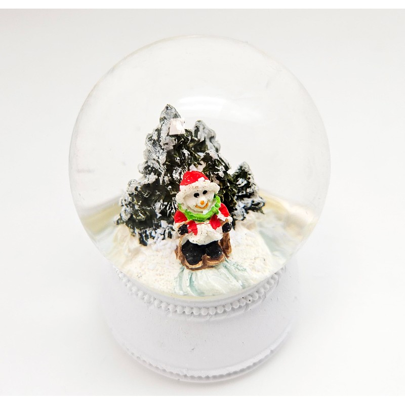 4 Cute Mini Snow Globes Christmas Winter and Deer on