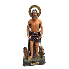8" Inch Saint St Lazarus Statue Figurine Imagen San Lazaro Santo Religious Gift Art