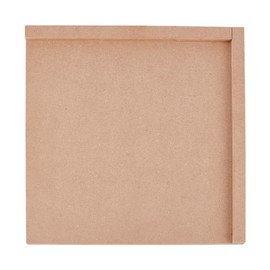 BENECREAT 269 x 269 mm heat-resistant stained glass work surface, 15 mm thick stained glass accessories, blank MDF wooden board with 2 edges to protect the table worktop
