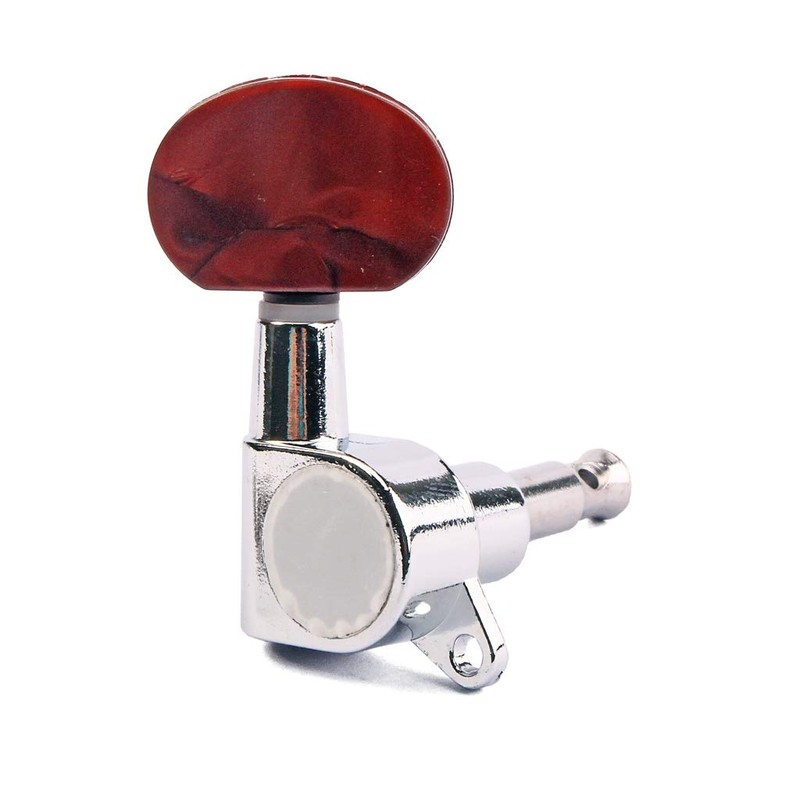 Alnicov 3L3R Enclosed Tuning Pegs Machine Head Tuners Amber Plastic