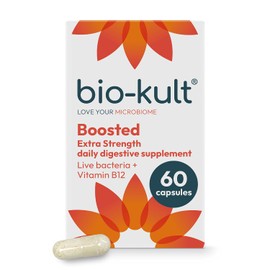 Bio-Kult Boosted Extra Strength Probiotic Supplement – 14 Live Bacterial Strains with Vitamin B12 | Gut Health & Digestive Support | Suitable for Travel, Antibiotics & Pregnancy | 60 Capsules
