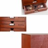 PACKGILO Wooden Storage Box Rustic Desktop Organizer with 3 Drawers