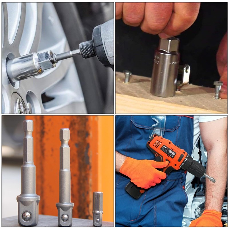 truee 14-piece socket spanner nut set, 6-piece socket adapter, 1/4,