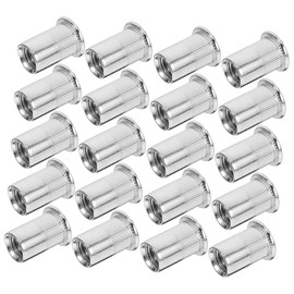 BUGUUYO 50Pcs Stainless Steel Threaded Insert Nuts for Versatile Applications Bulk Supply for Various Uses