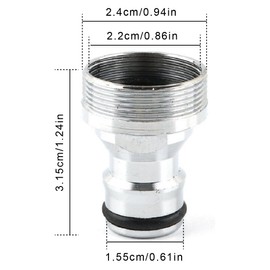 CRLLDPM Pack of 2 Universal Tap Connector, Hose Adapter, Tap Adapter, Hose Coupling, Quick Coupling Garden Hose Connector, for Mixer Tap (Gold and Silver)