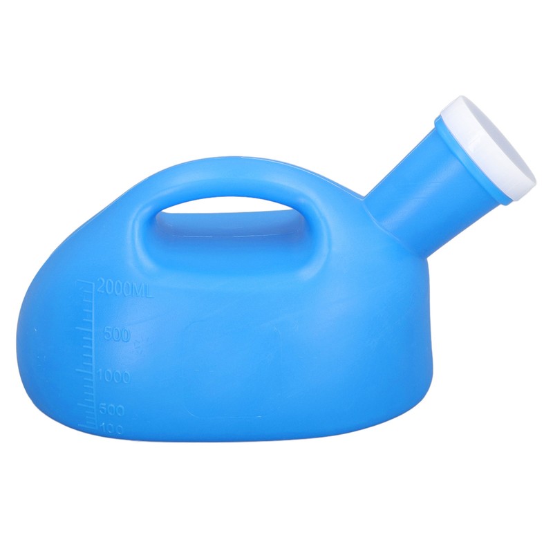 Male Urine Bottle 2000ml Ergonomic Large Opening Strong Plastic Large