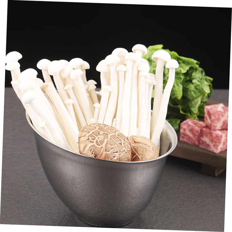 Zerodeko Stainless Steel Angled Vegetable Bowl Modern Buffet Serving Bowl