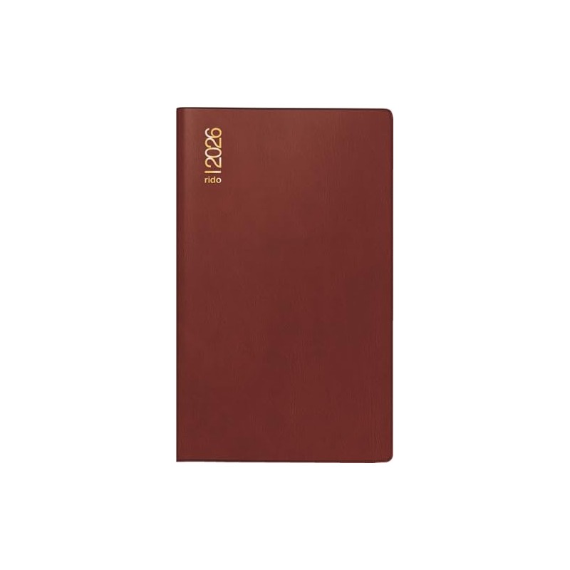 rido/idé Pocket Calendar Model Plain Planner 2026 | A6, Plastic,