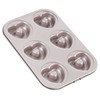 CHEFMADE - Molde de donut para pasteles, 6 cavidades antiadherentes