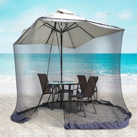 Large Outdoor Parasol Mosquito Net Canopy for Terraces, Camping, Cafes, and Convenience Stores Outdoor Mosquito Net