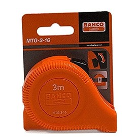 Bahco MTG-3-16-E Metric/Inch Measuring Tape with Lock Button, Multi-Colour, 3 m