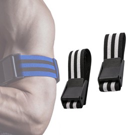 Perfeclan 2x Fitness Resistance Bands Muscle Training Arm Bands Equipment Belts Exercise Straps for Running Strength Training Workout, Gray